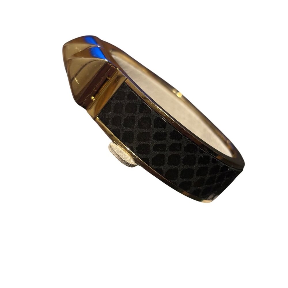 Michael Kors Python Embossed Leather Hinged Bangl… - image 2